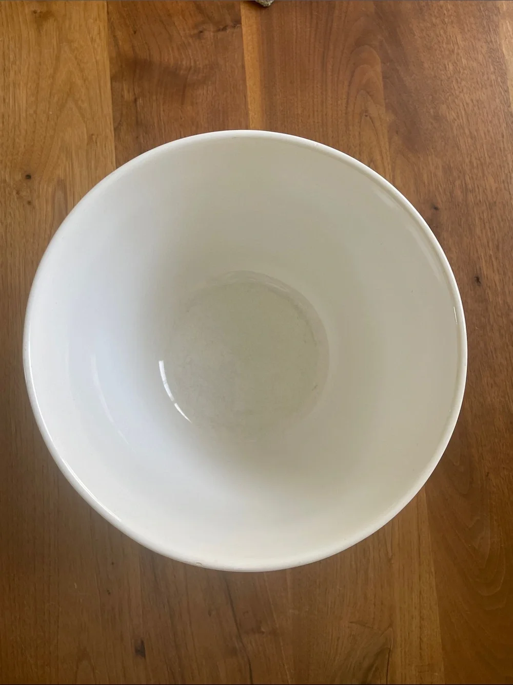 Williams Sonoma Cream Ceramic Serving Bowl with Scalloped Edge
